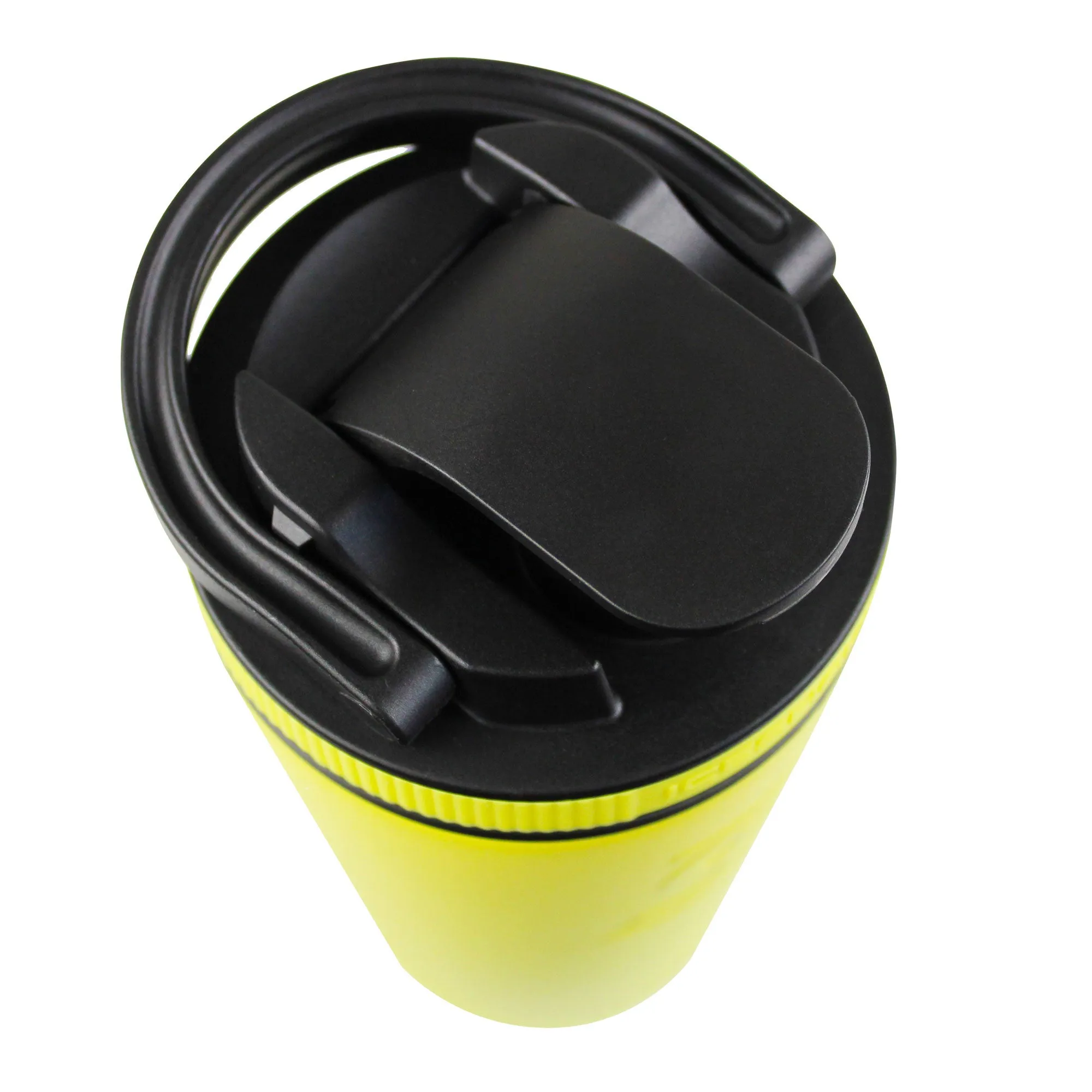 26oz Shaker Lid - Black Lid with Yellow Band