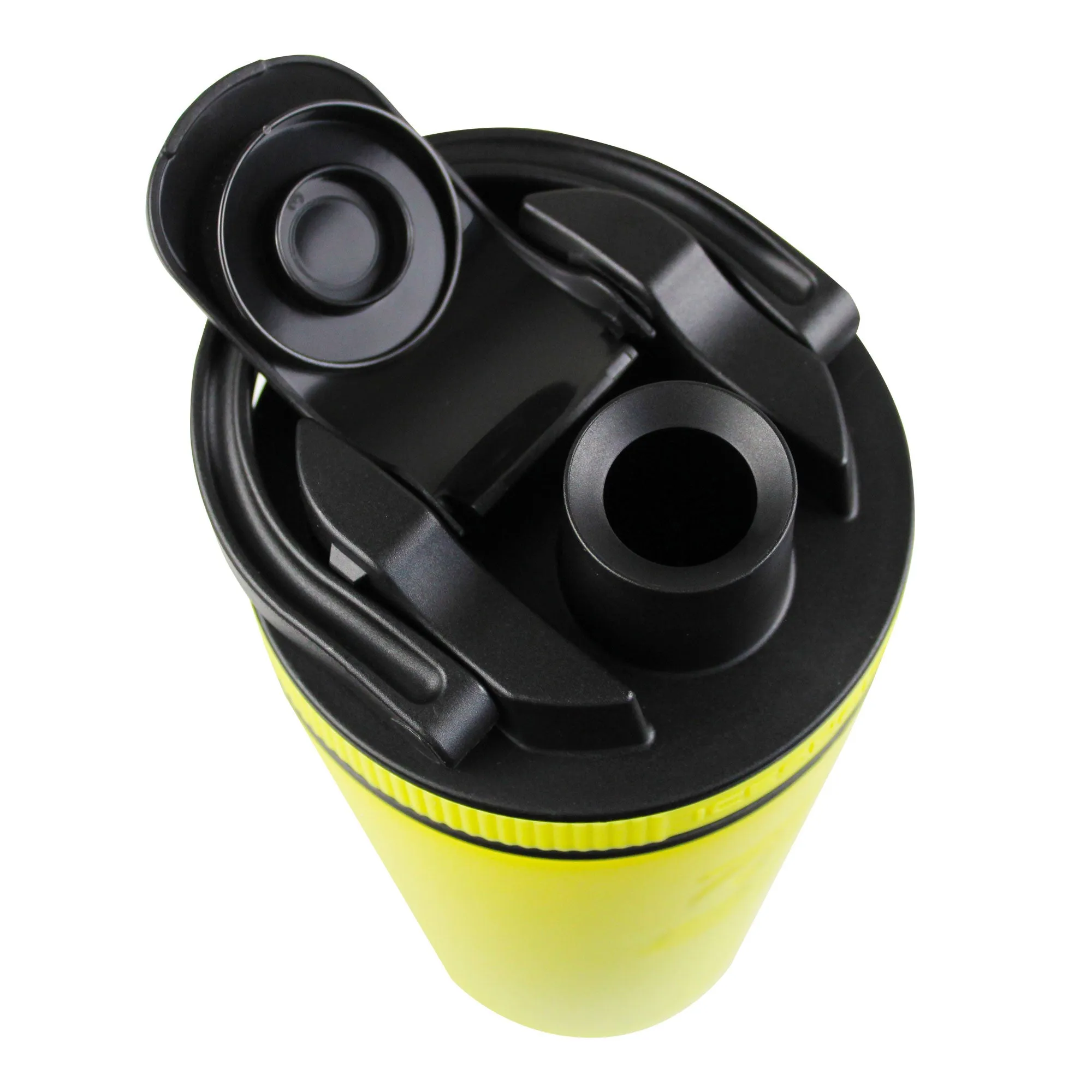 26oz Shaker Lid - Black Lid with Yellow Band
