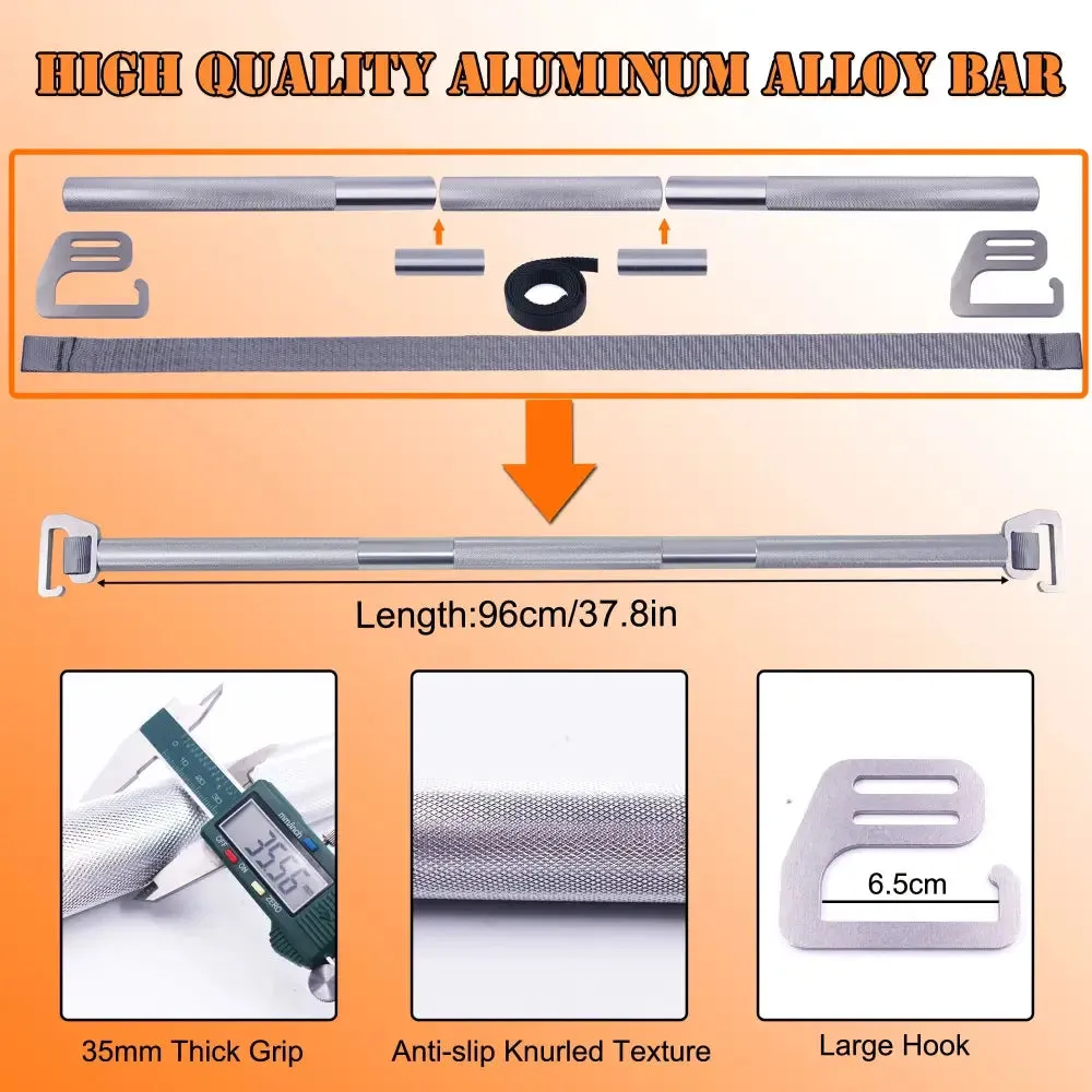 74 96cm Heavy Duty Exercise Bar with Large Hook