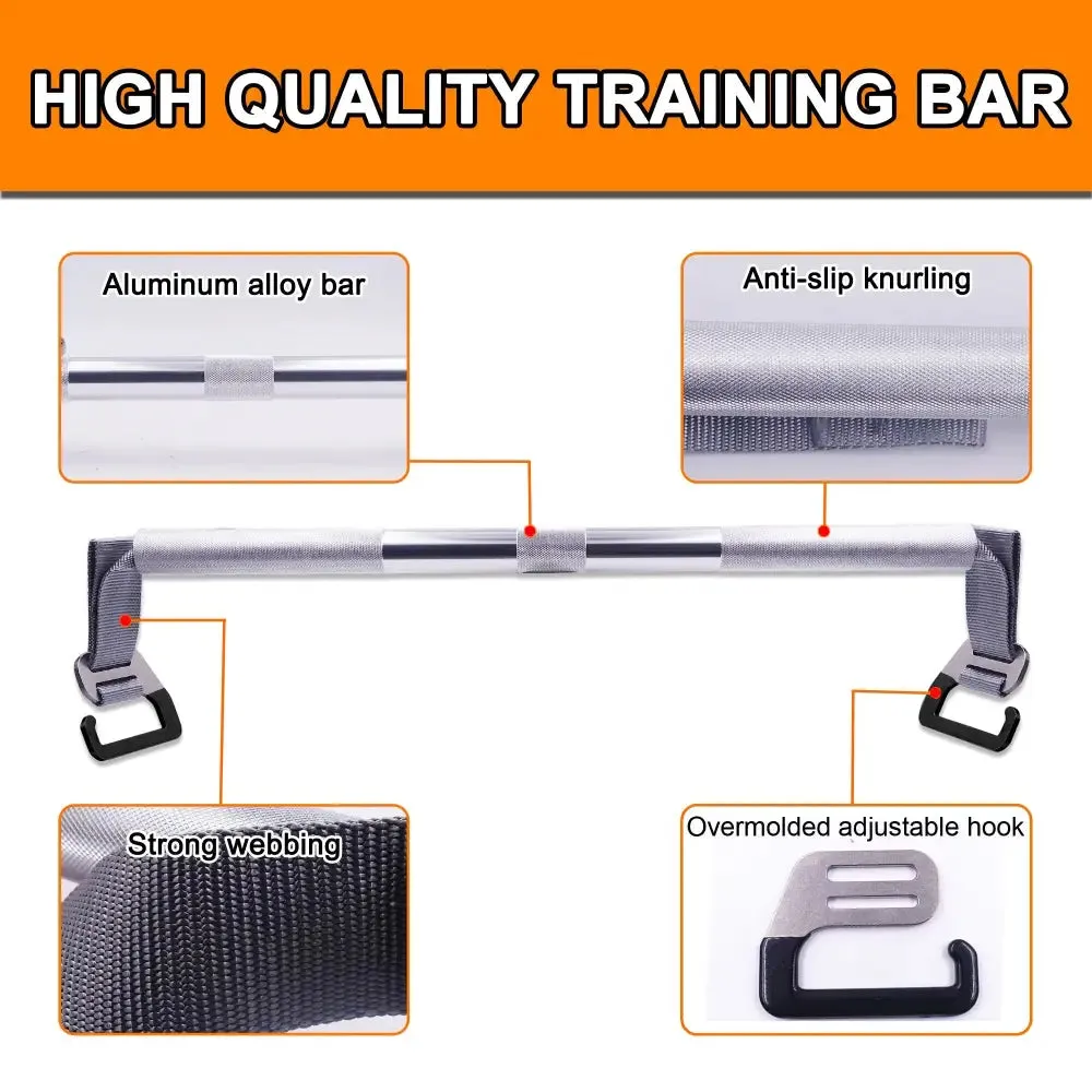Adjustable Exercise Bar with Large E-type Hook Metal