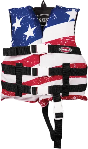 AIRHEAD SPORTS GROUP Child Stars & Stripes PFD Vest - Red/White/Blue 30098-02-A-US