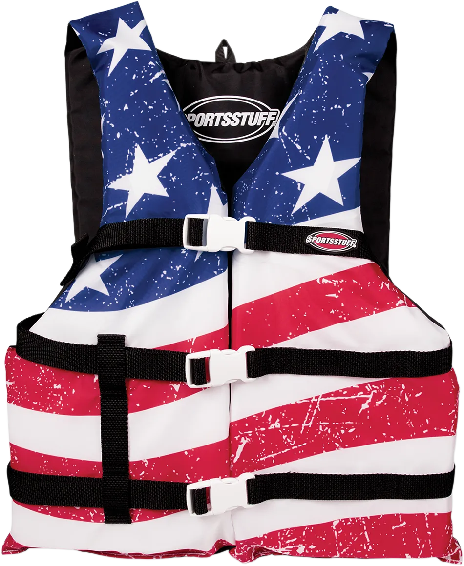 AIRHEAD SPORTS GROUP Stars & Stripes PFD Vest - Red/White/Blue - Large 30098-16-A-US