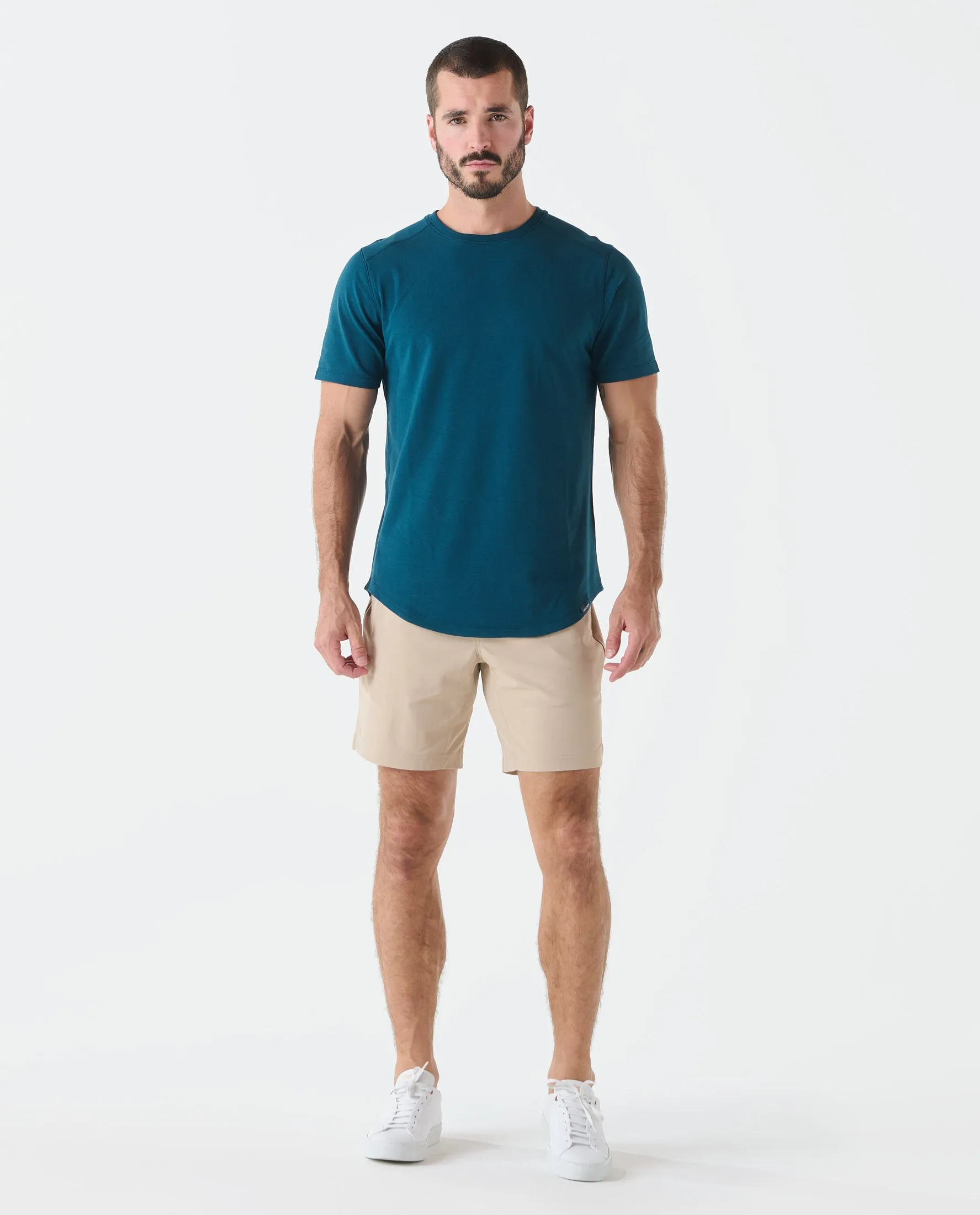 Aviation Tee Curved Hem Marine