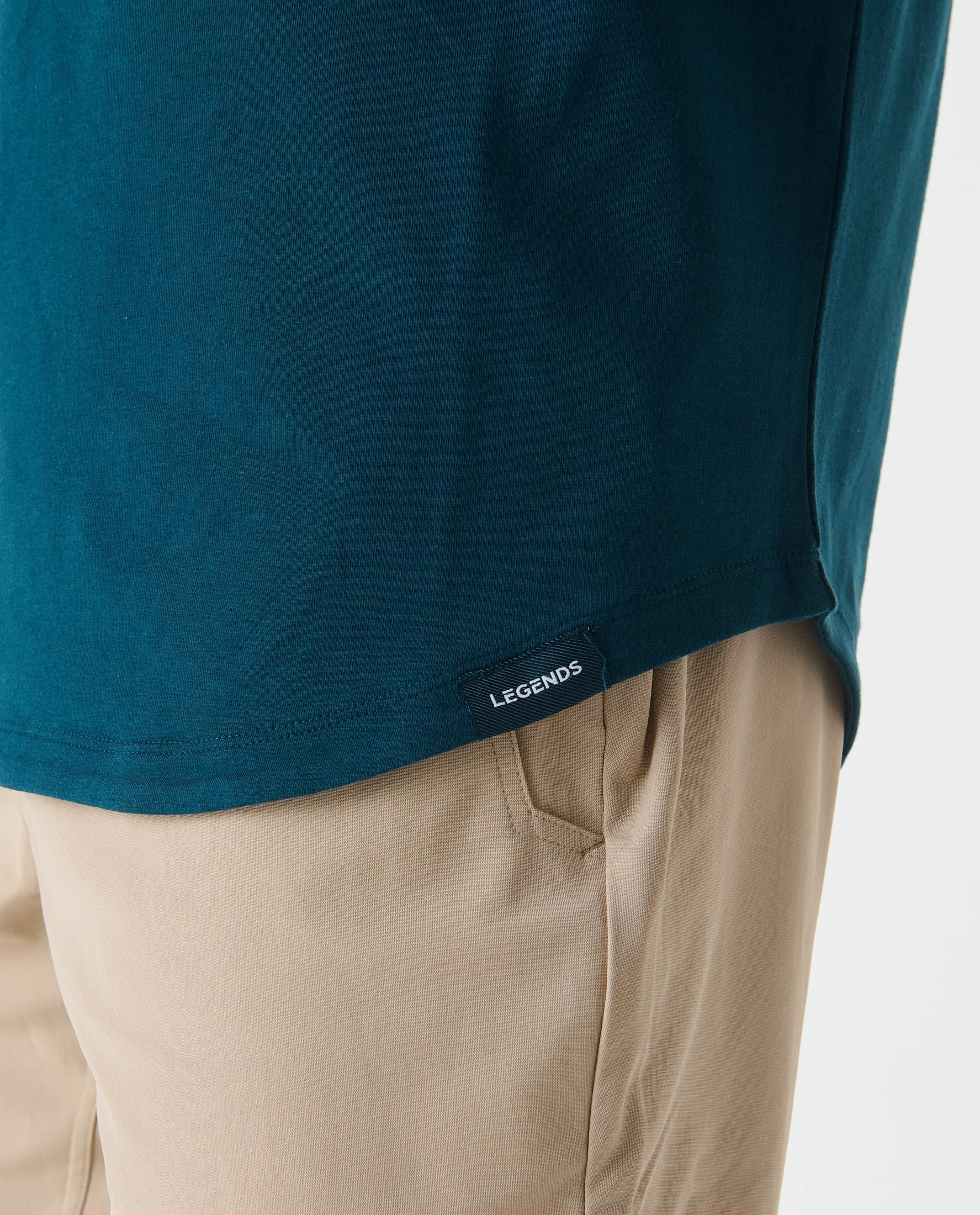 Aviation Tee Curved Hem Marine