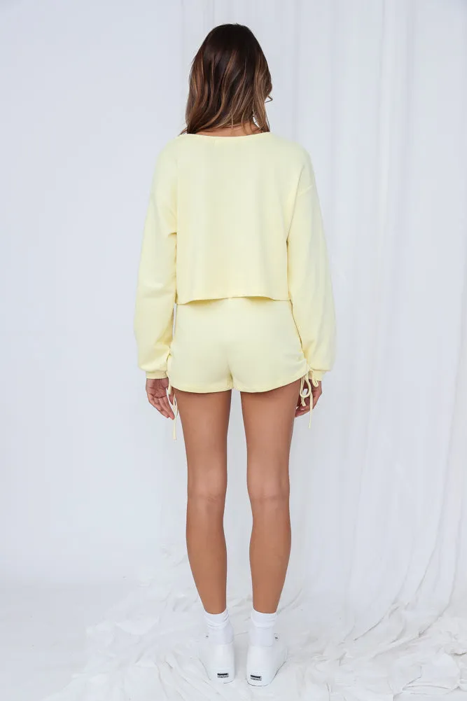 HELLO MOLLY Total Hush Hush Shorts Lemon Yellow TO HM