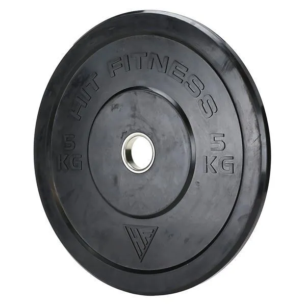 Hit Fitness 80kg Black Bumper Plates Core Weight Set