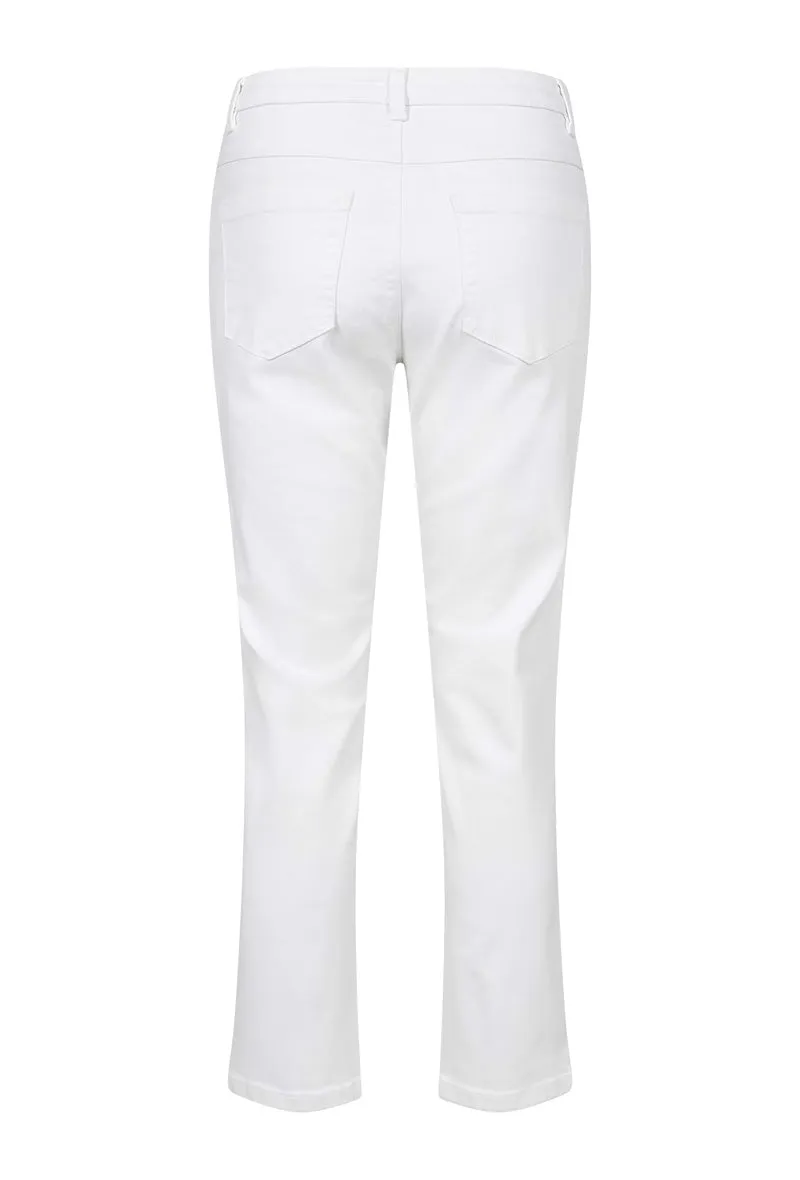 KAFFE KAzelina HW Straight Jeans Chalk