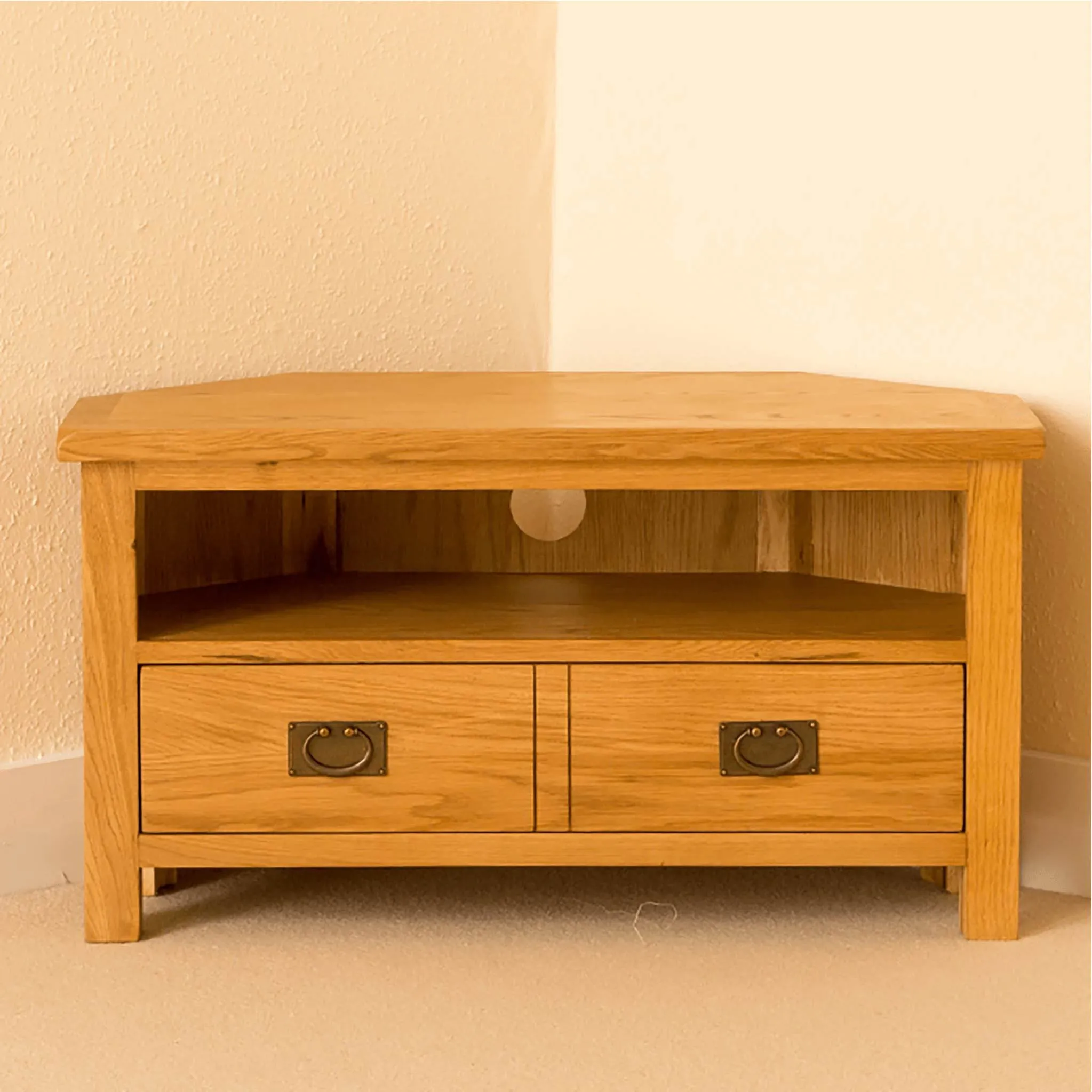Lanner Oak Corner TV Stand