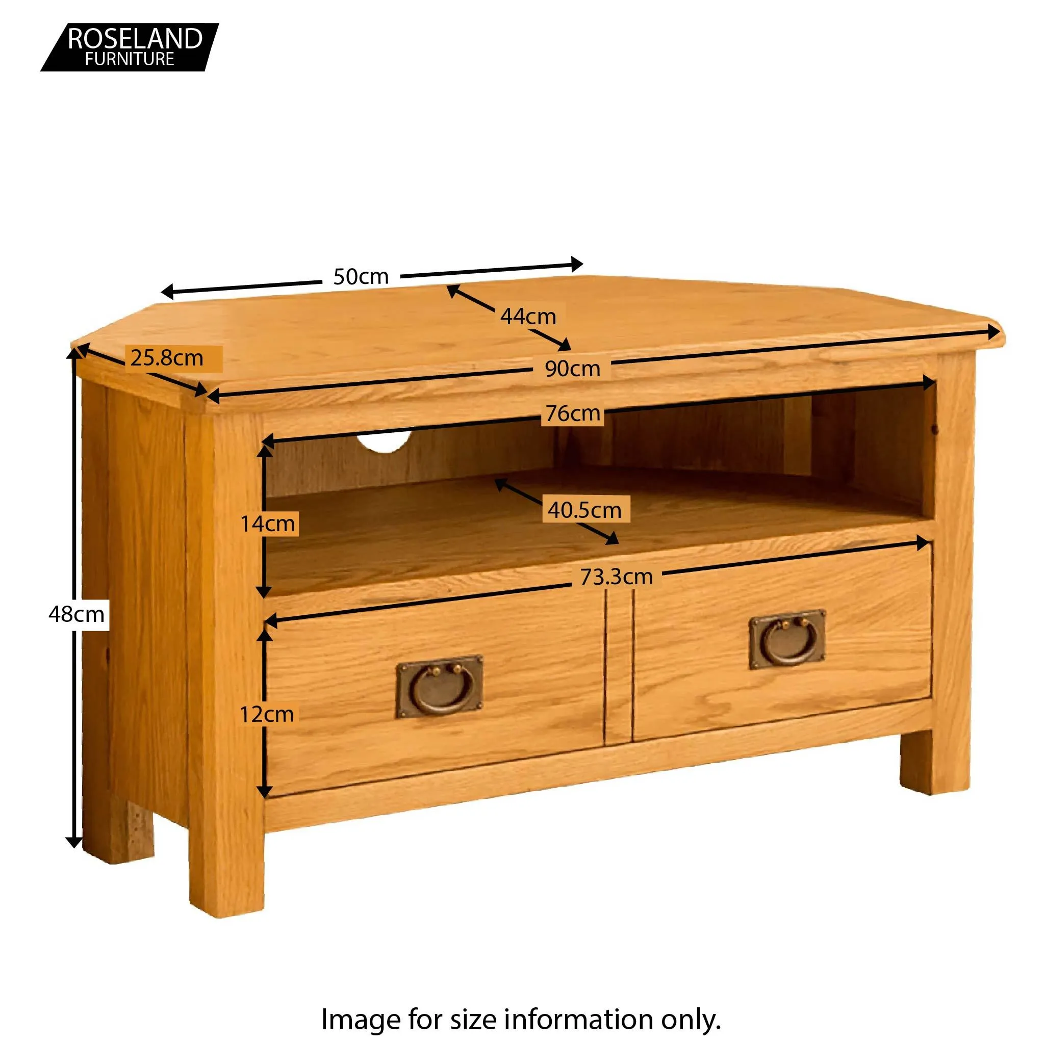 Lanner Oak Corner TV Stand
