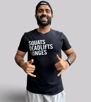 Men's squat deadlift  T-Shirt (black)
